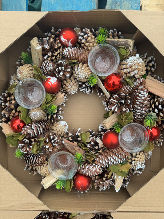 CANDLE HOLDER WREATH (TABLE TOP)